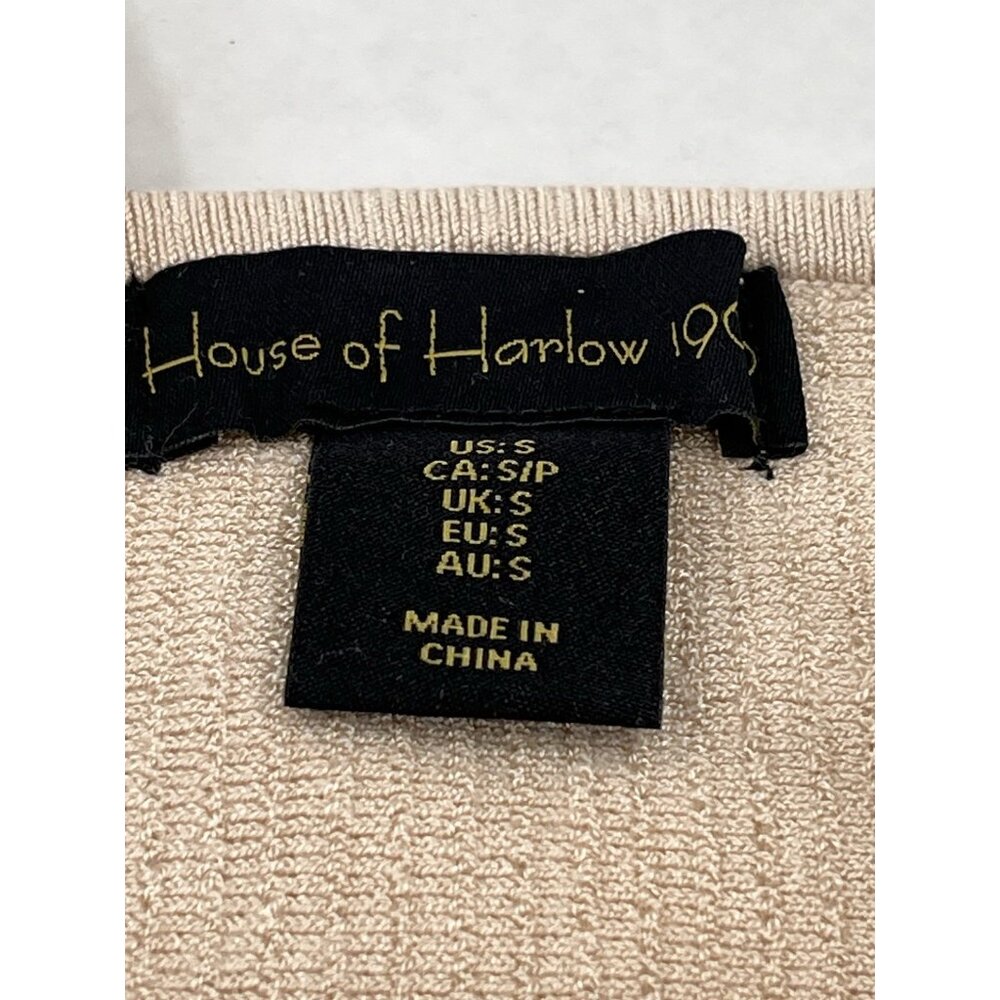 HOUSE OF HARLOW 1960 Women's Beige Ribbed Strap Tank Small - Picture 3 of 5